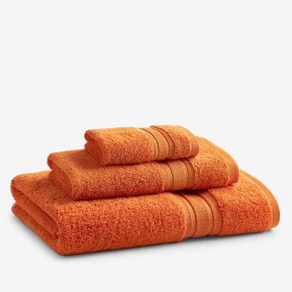 Pumpkin Color Cotton Bath Towel