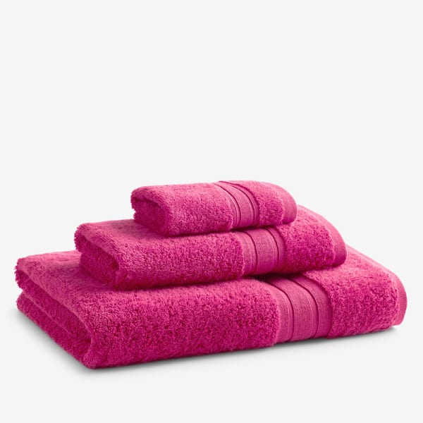 Raspberry Color Cotton Bath Towel