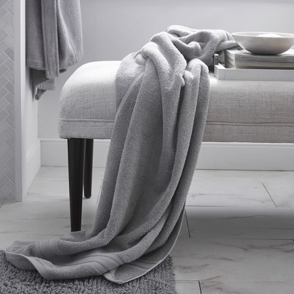 Silver Color Cotton Bath Towel